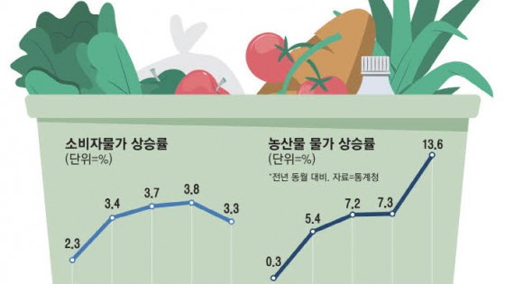 물가상승 넉달만에 둔화…농산물값은 불안